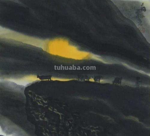 现代著名画家贾又福六十四幅经典绘画作品深邃幽静铿锵壮美赏析
