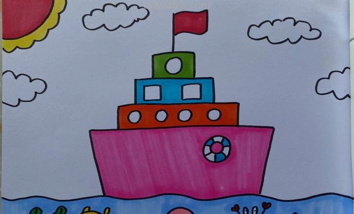 轮船简笔画怎么画 可爱轮船的画法？