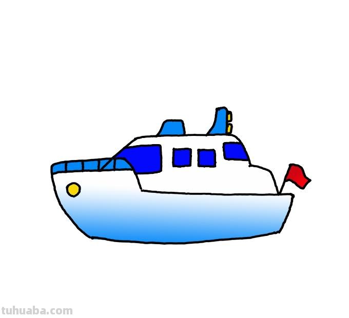轮船简笔画怎么画 可爱轮船的画法？