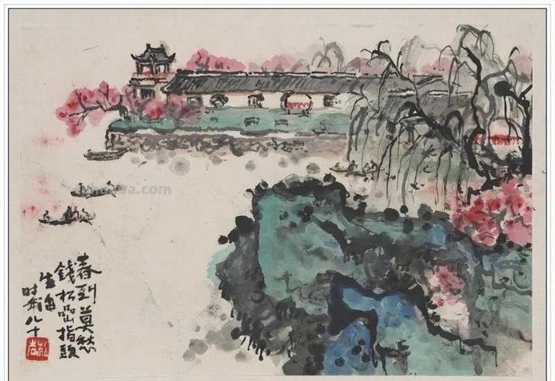 一代宗师当代著名画家钱松喦六十一幅传世经典绘画作品赏析