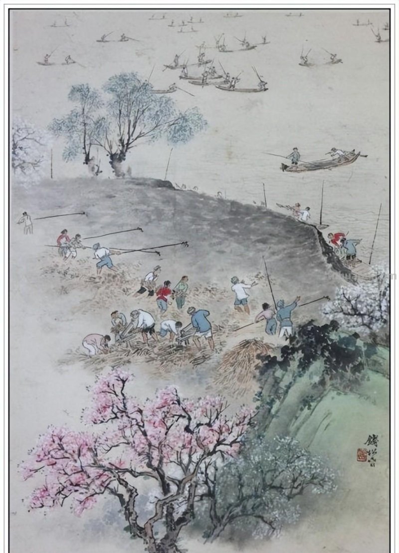 一代宗师当代著名画家钱松喦六十一幅传世经典绘画作品赏析