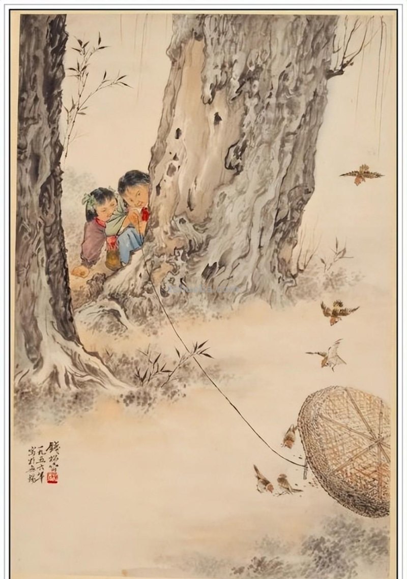 一代宗师当代著名画家钱松喦六十一幅传世经典绘画作品赏析