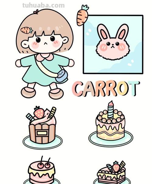 可爱的卡通简笔画小素材