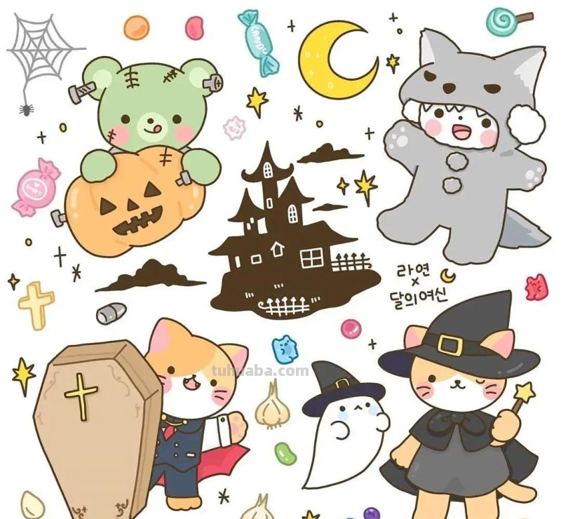 可爱的卡通简笔画小素材