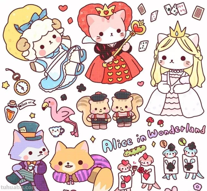 可爱的卡通简笔画小素材