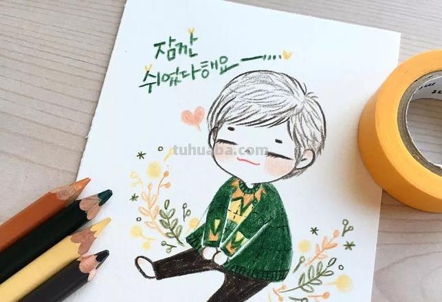 100张人物彩铅简笔画，小伙伴们赶紧收藏吧~