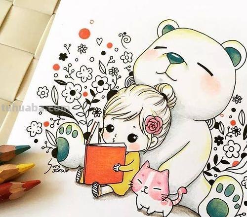 100张人物彩铅简笔画，小伙伴们赶紧收藏吧~