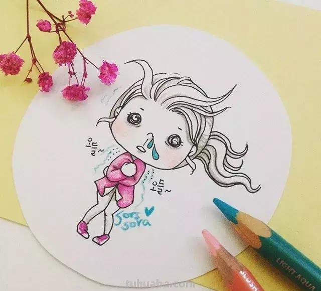 100张人物彩铅简笔画，小伙伴们赶紧收藏吧~