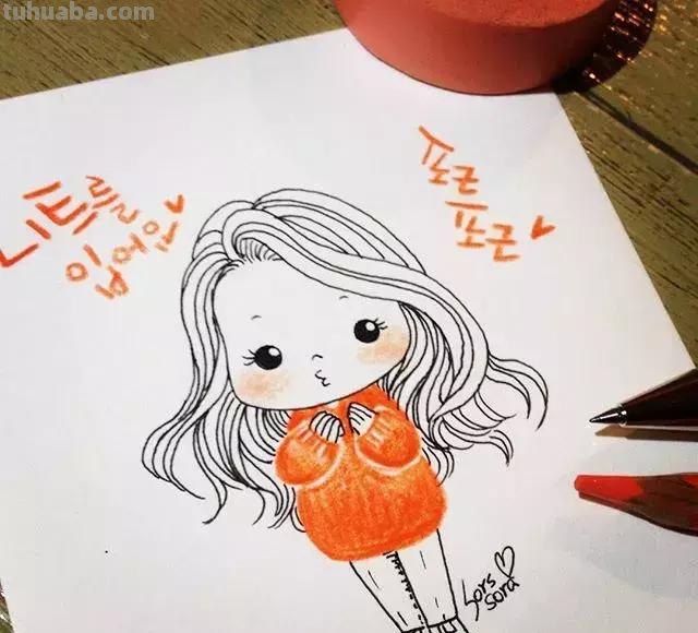 100张人物彩铅简笔画，小伙伴们赶紧收藏吧~