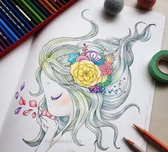 100张人物彩铅简笔画，小伙伴们赶紧收藏吧~