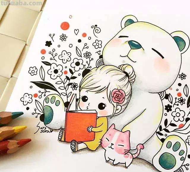 100张人物彩铅简笔画，小伙伴们赶紧收藏吧~