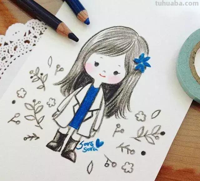 100张人物彩铅简笔画，小伙伴们赶紧收藏吧~