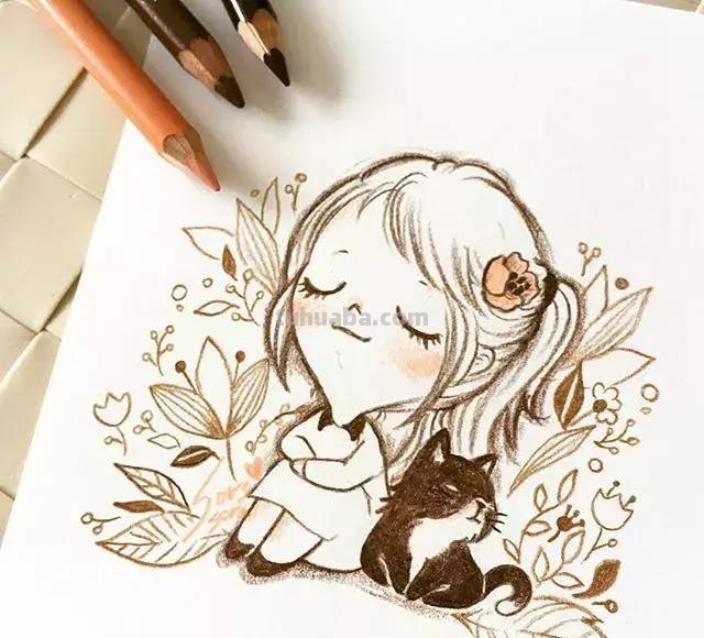 100张人物彩铅简笔画，小伙伴们赶紧收藏吧~