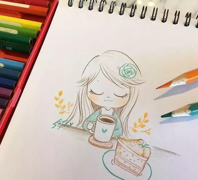 100张人物彩铅简笔画，小伙伴们赶紧收藏吧~