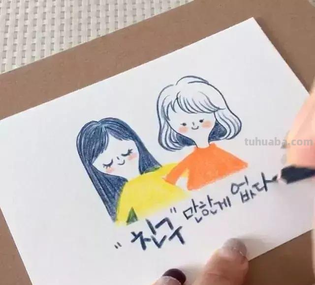 100张人物彩铅简笔画，小伙伴们赶紧收藏吧~