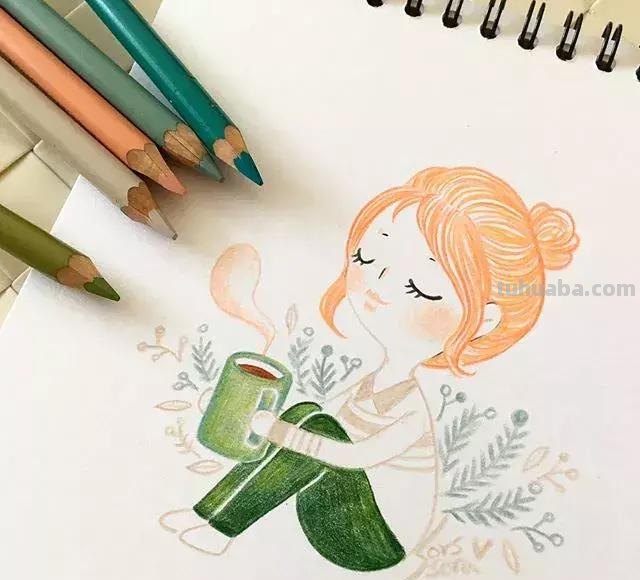 100张人物彩铅简笔画，小伙伴们赶紧收藏吧~