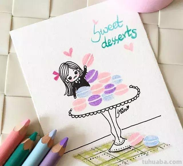 100张人物彩铅简笔画，小伙伴们赶紧收藏吧~