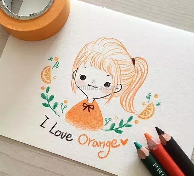 100张人物彩铅简笔画，小伙伴们赶紧收藏吧~