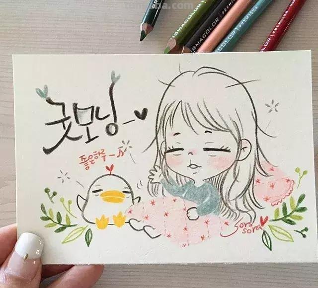 100张人物彩铅简笔画，小伙伴们赶紧收藏吧~
