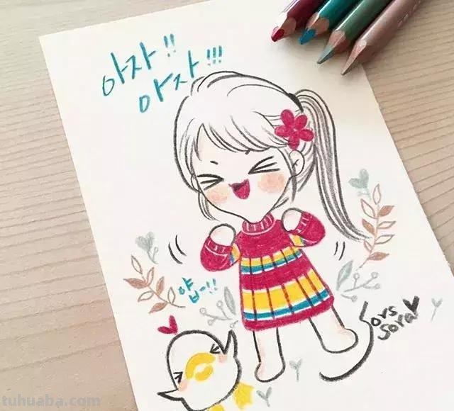 100张人物彩铅简笔画，小伙伴们赶紧收藏吧~
