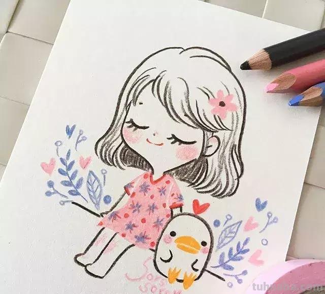 100张人物彩铅简笔画，小伙伴们赶紧收藏吧~