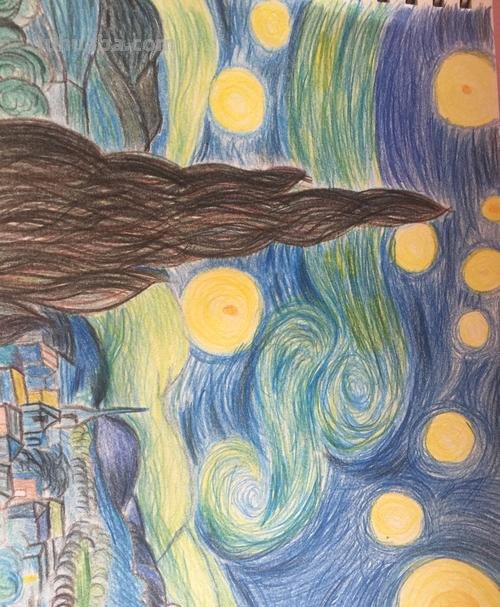 夜空用彩铅怎么画 怎样用彩铅画出星空?