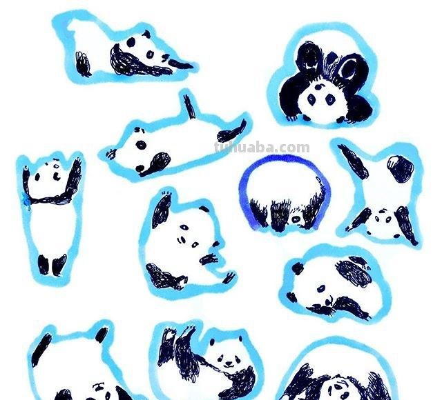 各种姿势的小动物简笔画来了~