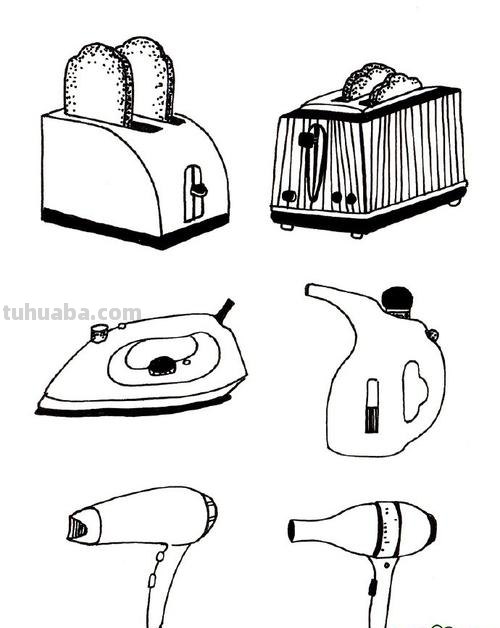 各种小家电的50种简笔画法，超级实用的素材！（建议收藏）