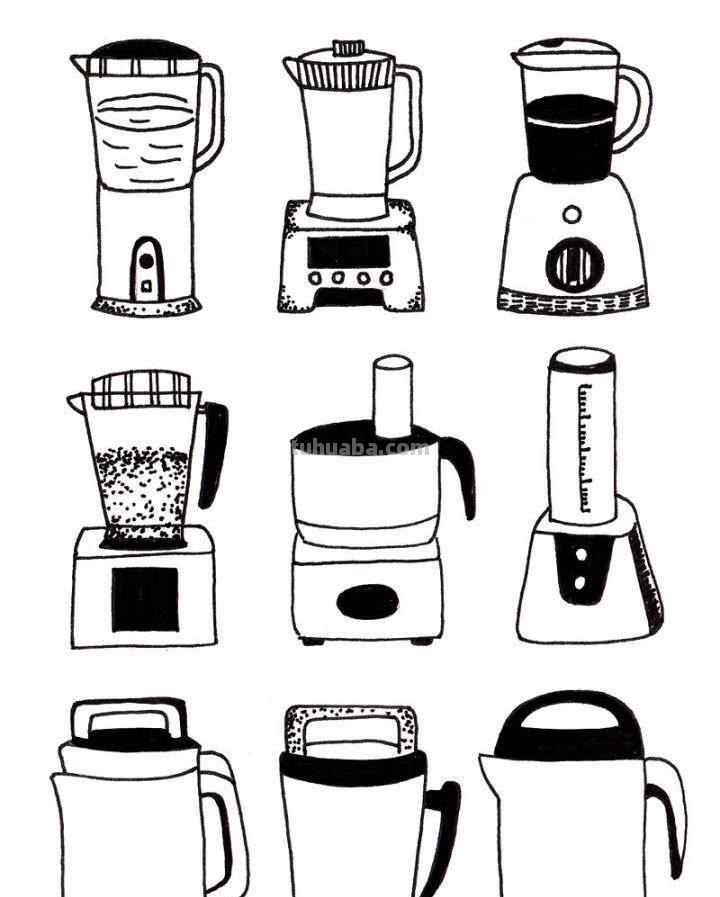 各种小家电的50种简笔画法，超级实用的素材！（建议收藏）