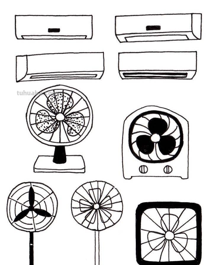 各种小家电的50种简笔画法，超级实用的素材！（建议收藏）