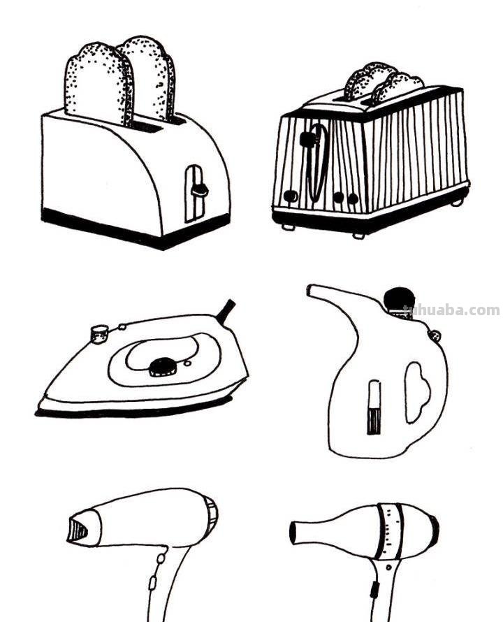 各种小家电的50种简笔画法，超级实用的素材！（建议收藏）