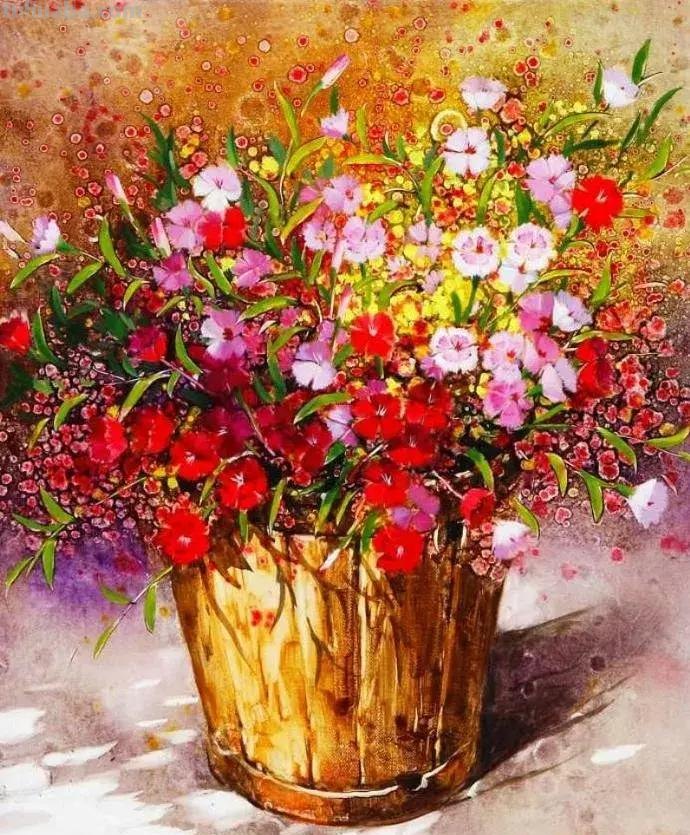 沉寂20年，韩国水彩大师用鲜花诠释爱意，画的太美了，我看了多遍