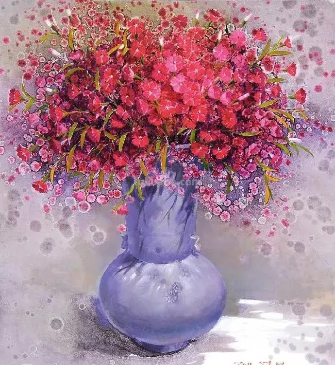 沉寂20年，韩国水彩大师用鲜花诠释爱意，画的太美了，我看了多遍