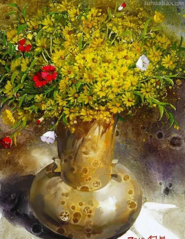 沉寂20年，韩国水彩大师用鲜花诠释爱意，画的太美了，我看了多遍