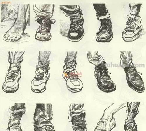 aj速写画技巧 速写鞋子万能公式?