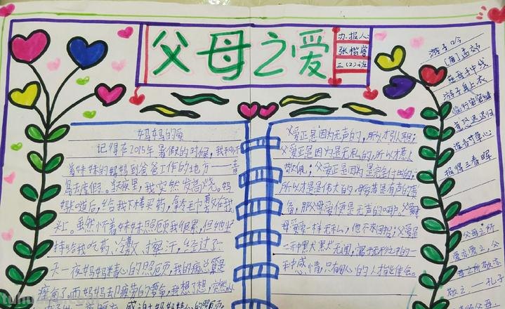 手抄报《爱是什么》 爱是什么？仿写几句话？