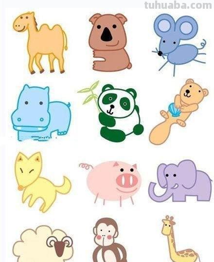 动物简笔画色彩及动物简笔画色彩图片大全 