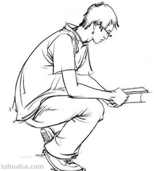 半趴着速写 速写要平着还立着画？