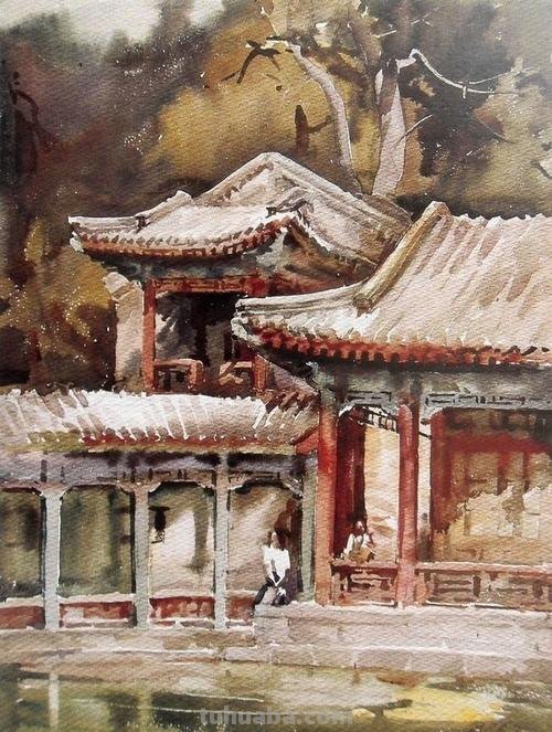 中国顶尖水彩画｜清华教授刘凤兰风景水彩画欣赏