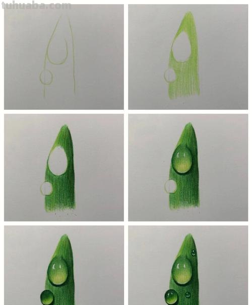 用彩铅怎么画雨 画水滴用什么颜色？
