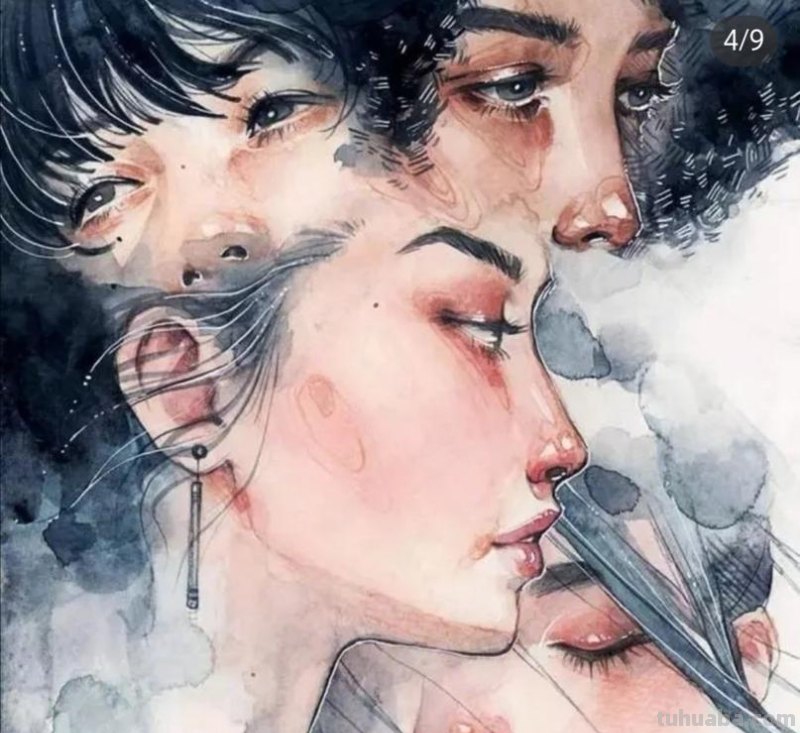 大神笔下的水彩画人物，好美