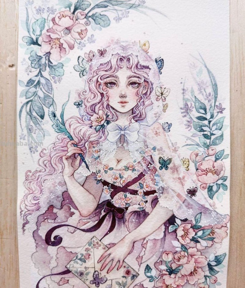 大神笔下的水彩画人物，好美