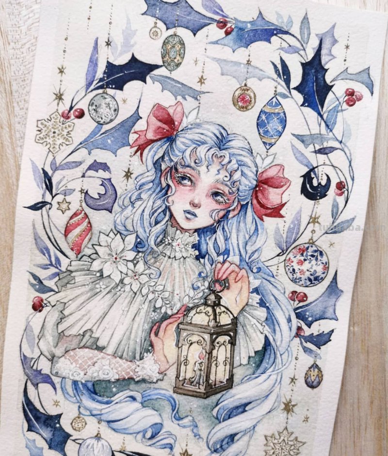 大神笔下的水彩画人物，好美