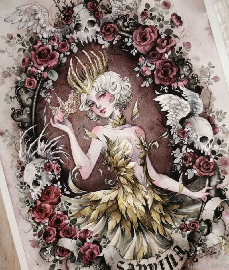 大神笔下的水彩画人物，好美