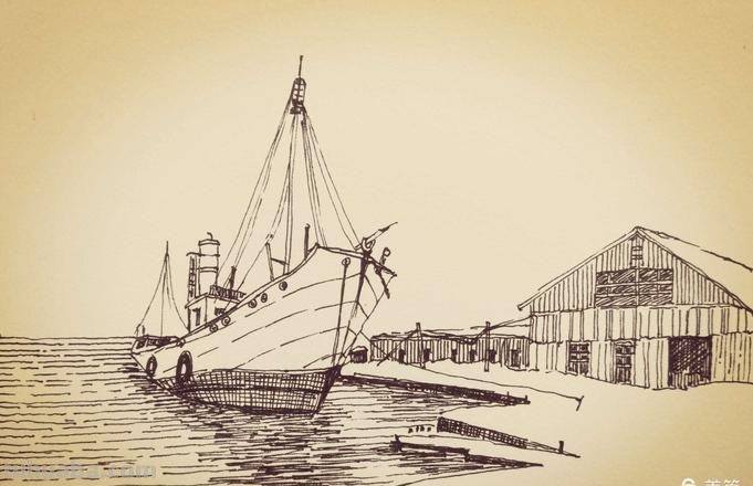 海边速写船 如何画船的风景速写?