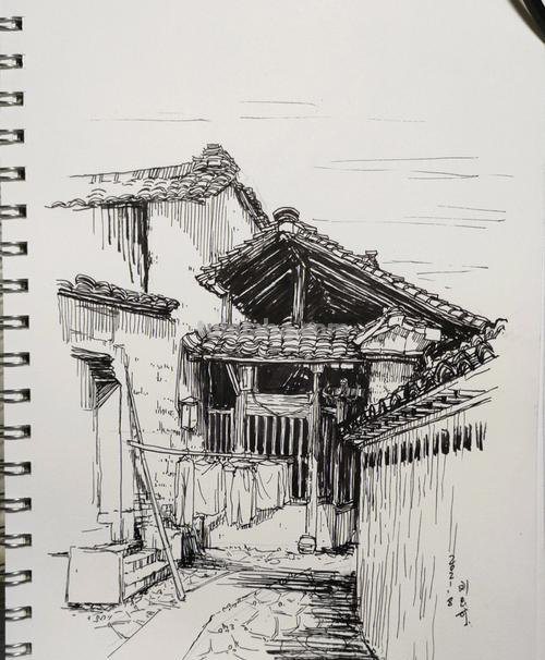 建筑速写楼 如何画风景速写？画老房子建筑风景速写步骤？
