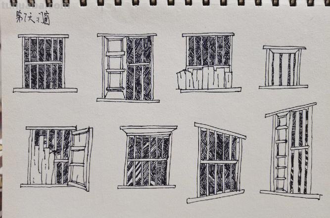 窗户透视速写 速写风景初学者入门教程？
