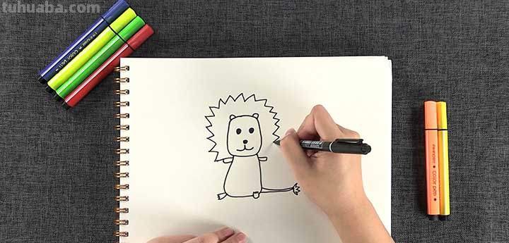 画技巧速写狮子 霸气狮子头绘画教程？