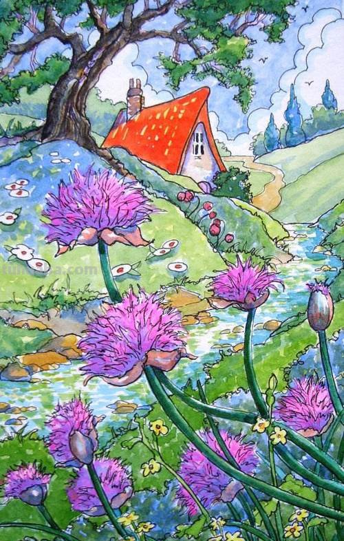 用色彩画出春天的美景，让画作充满生机和活力 