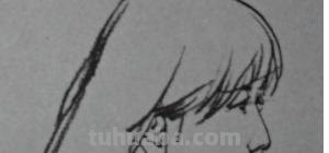 速写人头低头 速写，人头，简单，步骤？